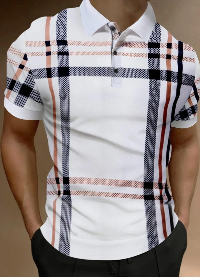 AUSK Men Polo Tshirt || Polos t-Shirt for Men || Half Sleeve Printed Tshirt for Mens (XX-Large, White) - Image 2
