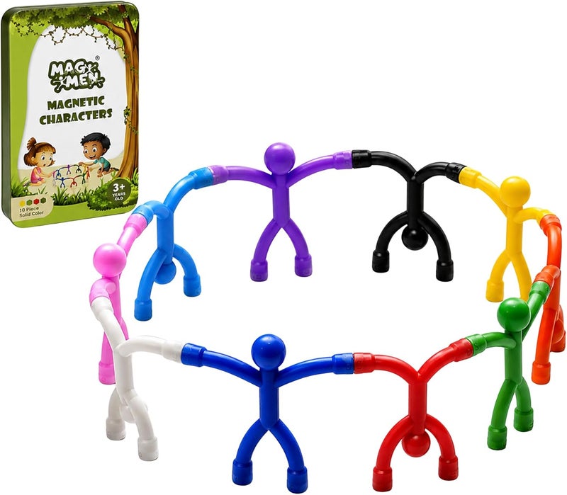 MAGMEN Magnetic Travel Toys: Stretchy, Fun, and Educational Fidget Toys for Kids and Adults Ages 3 and up 10 Solid - Image 1