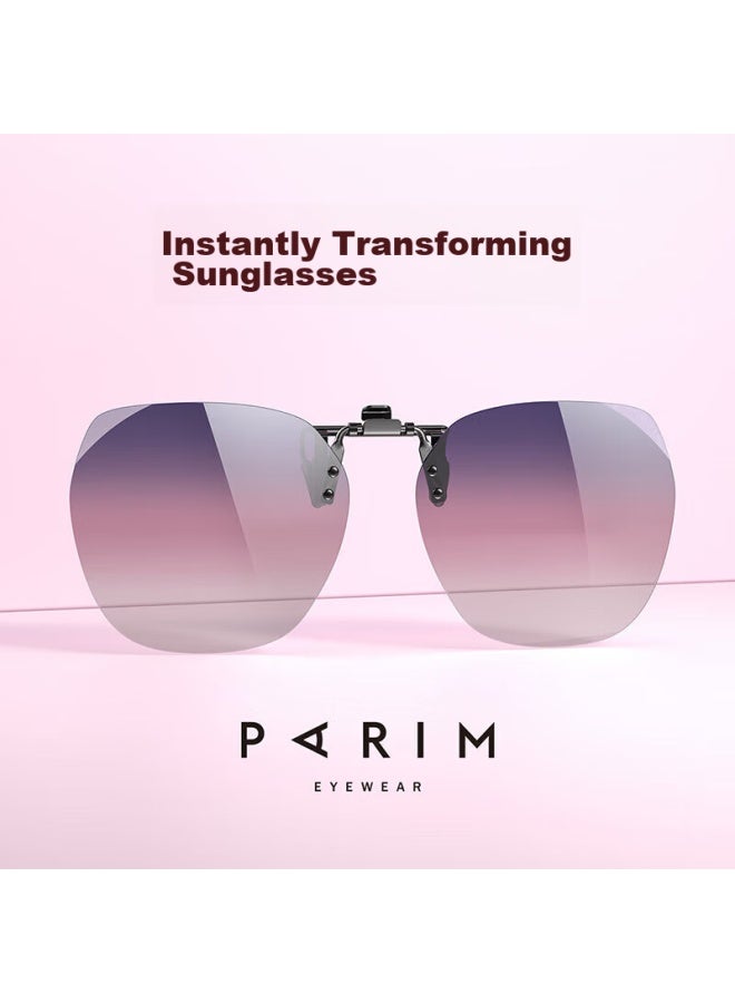 Parim Clip-on Sungl For Women, Polarized Lightweight Myopia Gl For Driving, Uv Protection And Sun Protection For Men - Image 2