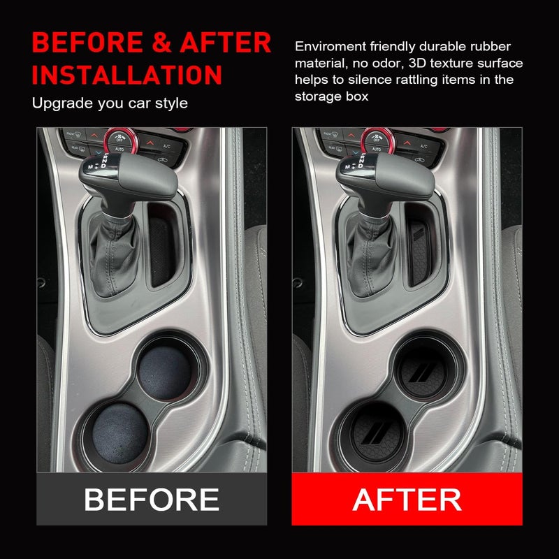 REMOCH Cup Holder Insert Set for Dodge Challenger 2015-2022 - Image 4