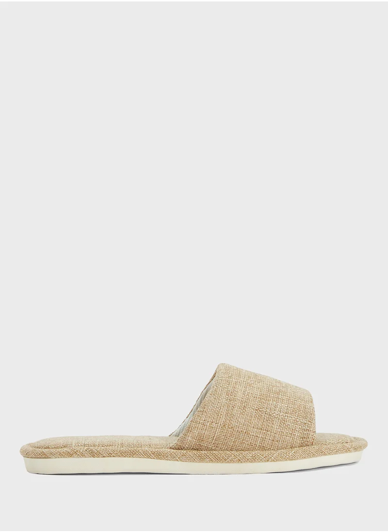 سفنتي فايف Open Toe Cozy Home Slippers