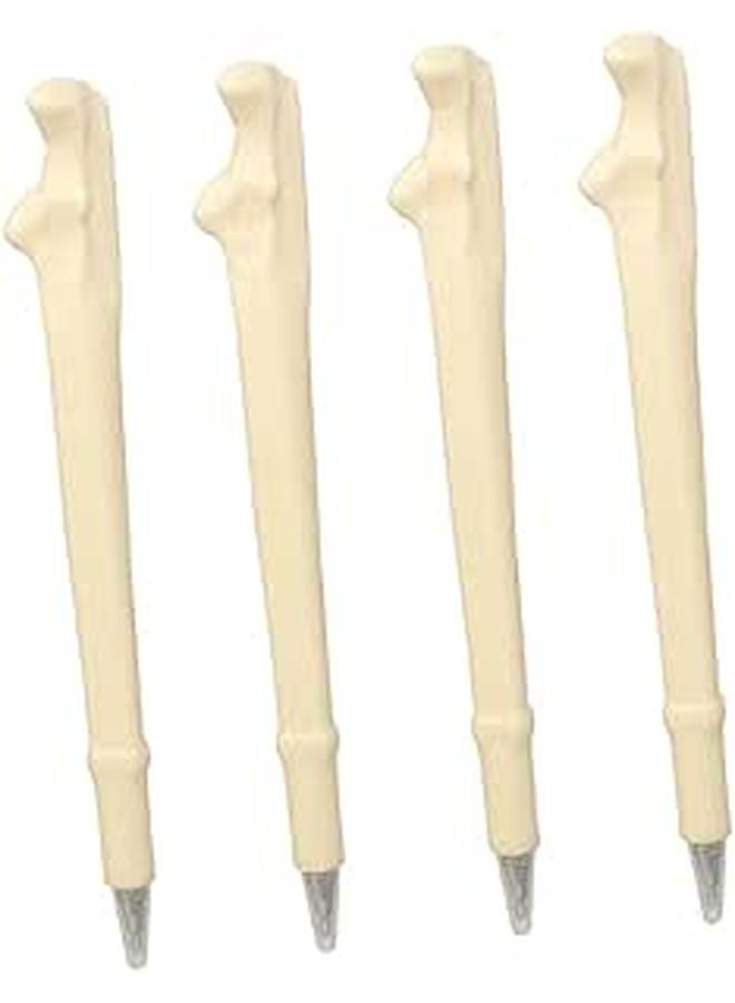 4Pcs Novelty Bone Shape Ballpoint Pens Random Colors For Party Gifts - Image 1