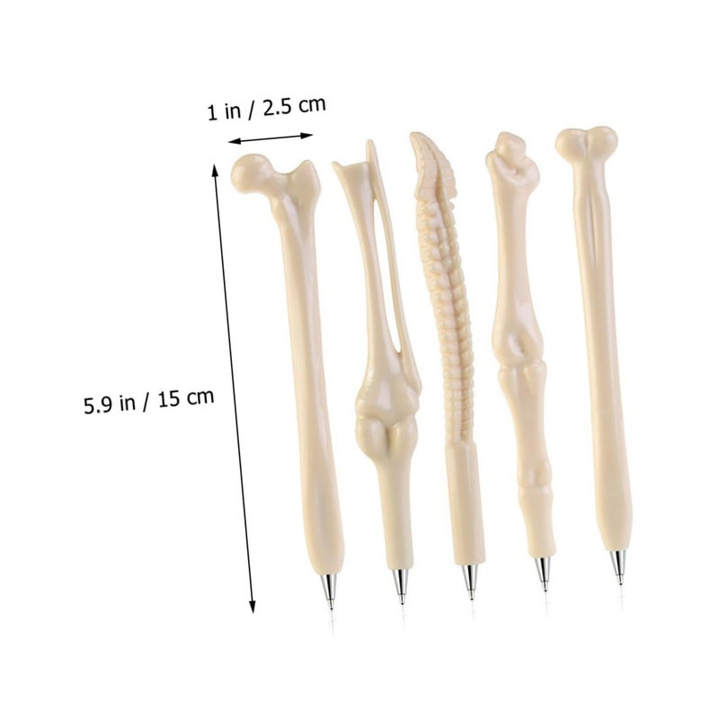 4Pcs Novelty Bone Shape Ballpoint Pens Random Colors For Party Gifts - Image 4