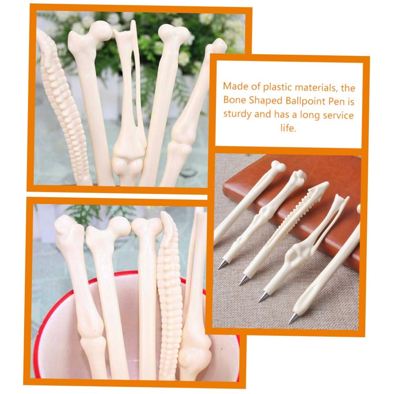 4Pcs Novelty Bone Shape Ballpoint Pens Random Colors For Party Gifts - Image 3