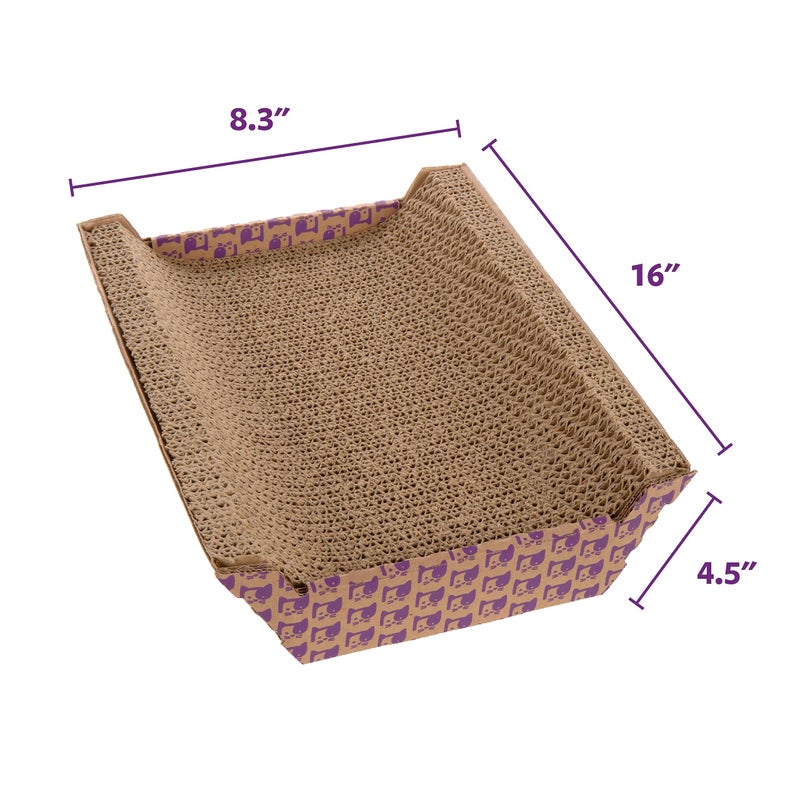 SmartyKat Super Scratcher Chaise Corrugated Cat Scratcher, Catnip Infusion Technology - Brown, One Size - Image 2
