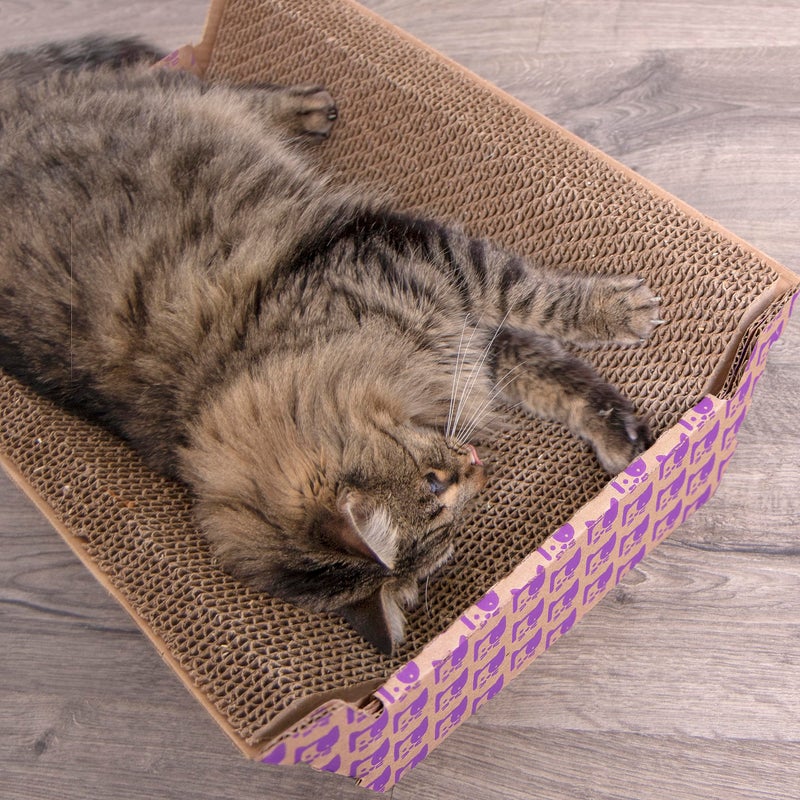 SmartyKat Super Scratcher Chaise Corrugated Cat Scratcher, Catnip Infusion Technology - Brown, One Size - Image 3