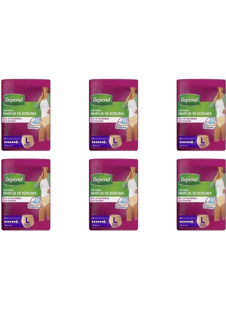 ديبند Patient Diaper Absorbent Panties 10pcs Large 6 Pack 60 Pieces