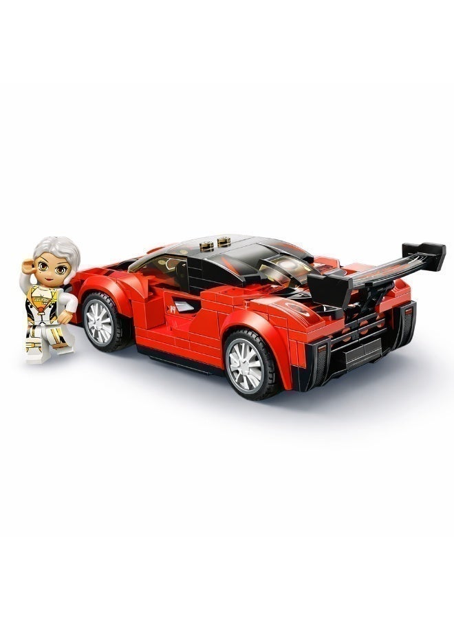 Qman MineCity Red Sports Car Building Set – 198 PCS with Driver Minifigure | High-Speed Racing Toy Vehicle for Kids - Image 3
