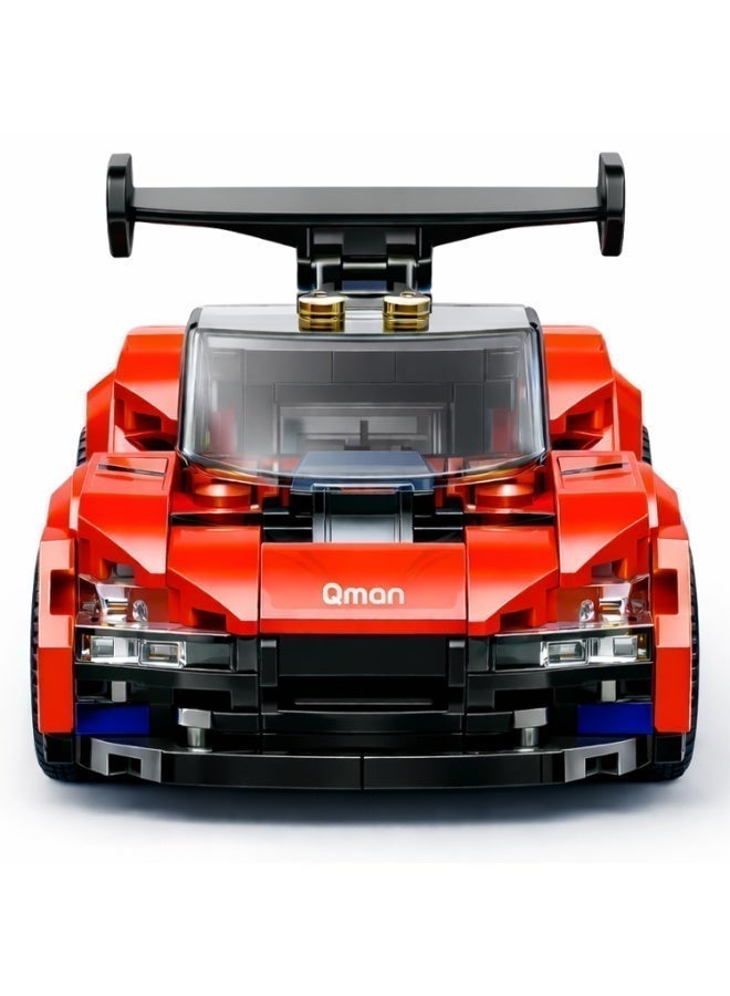 Qman MineCity Red Sports Car Building Set – 198 PCS with Driver Minifigure | High-Speed Racing Toy Vehicle for Kids - Image 5