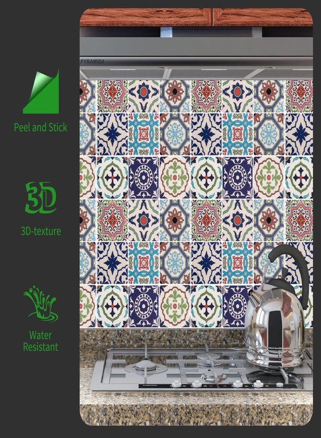 LONGKING Peel and Stick Backsplash Tile Stickers, Pistachio and Blue Tile for Kitchen, Stick on Wall Tiles (10 Sheets) - Image 2