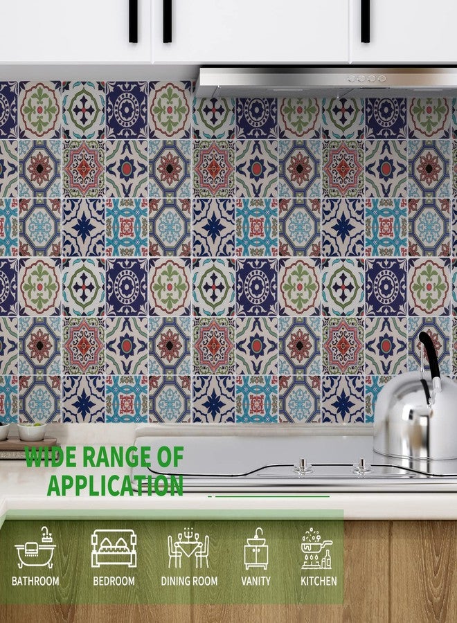 LONGKING Peel and Stick Backsplash Tile Stickers, Pistachio and Blue Tile for Kitchen, Stick on Wall Tiles (10 Sheets) - Image 3