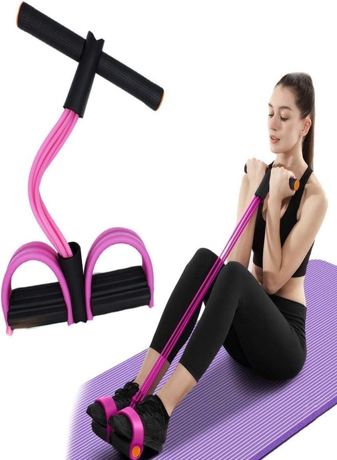 LEAFED Pull Reducer Bands 4 Tubes Body Pedal Exerciser Yoga Crossfit Exercise, Arm Exercise, Body Building Training Men and Women (Multicolor) - Image 1