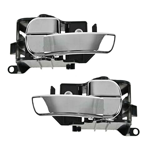 TRQ Gray & Chrome Interior Inner Door Handle Pair Set for Frontier Pathfinder Xterra - Image 1