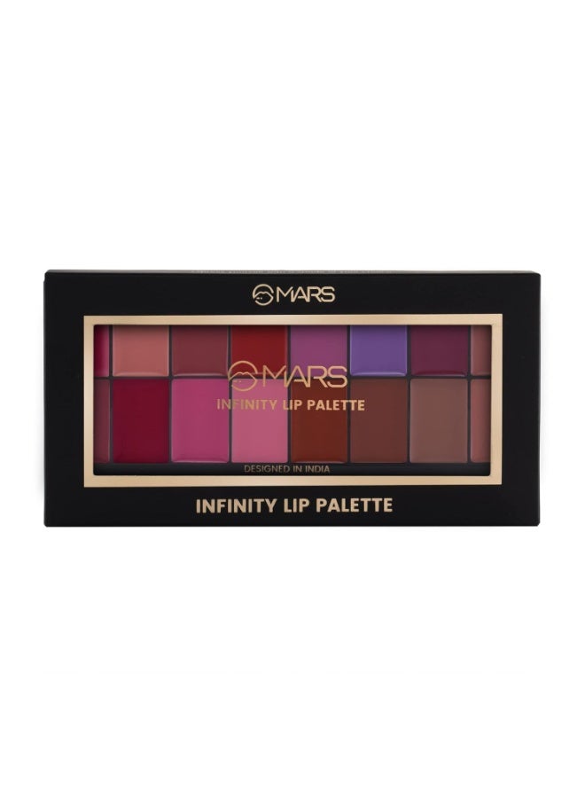 مارس لوحة شفاه مارس إنفينيتي | شبه مطفي | ١٦ لونًا لأحمر شفاه إنفينيتي | ملعقة توزيع مجانية (٣٦ غرامًا) (٠٢-متعدد الألوان) - Image 3