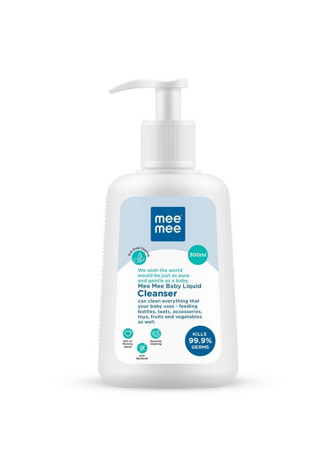 mee mee Anti-Bacterial Baby Liquid Cleanser | Feeding Bottle Cleaner Liquid For Nipple Cleaning/Clothes/Milk Bottle/Vessels (300 Ml - Bottle) - Image 1