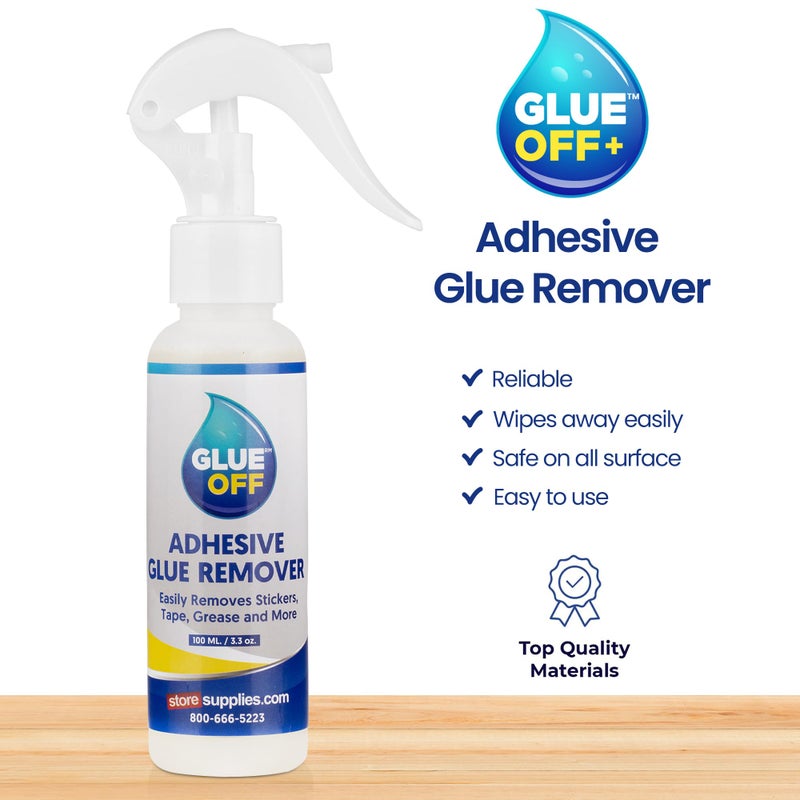Perco Glue Off Adhesive Remover 3.3 fl. oz & Scraper with Plastic Razor for Removing Labels (Adhesive Remover & Scraper w/Plastic Razor) - Image 4
