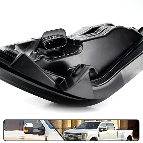 Mingrui test 2Pcs Sequential LED Side Mirror Marker Light for Ford F150 2015-2023, F250 F350 F450 F550 Super Duty 2017-2023 Amber Dynamic Blinker Indicator Turn Signal Light White Driving/Running Light Smoke Lens - Image 5