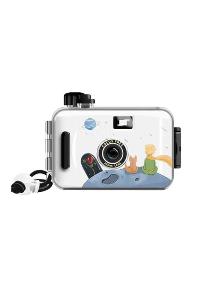 Generic The Student Party Can Take Pictures Of Color Photos With High Pixels For Children With High-definition Retro Camera-Color:Little W And Rose (Style) Exquisite Gift Box Packaging - Package 3: Single Camera + 36 Color Films + Gifts  - Image 1