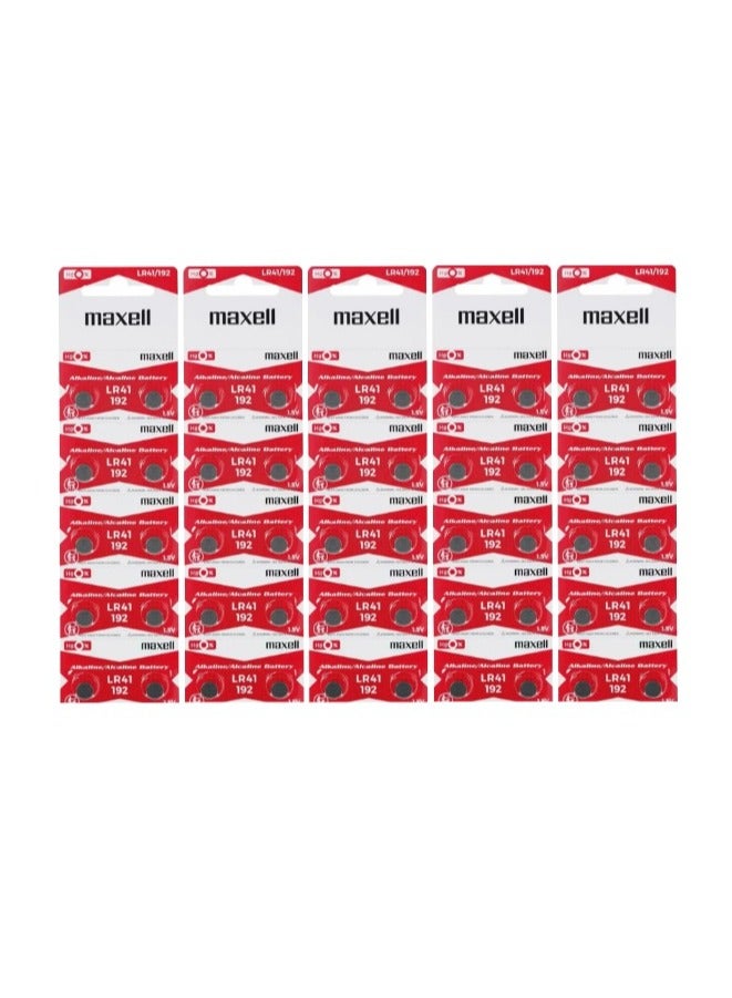 Maxell 50-Pieces Maxell  LR44 (A76) AG13 Alkaline 1.5V Batteries