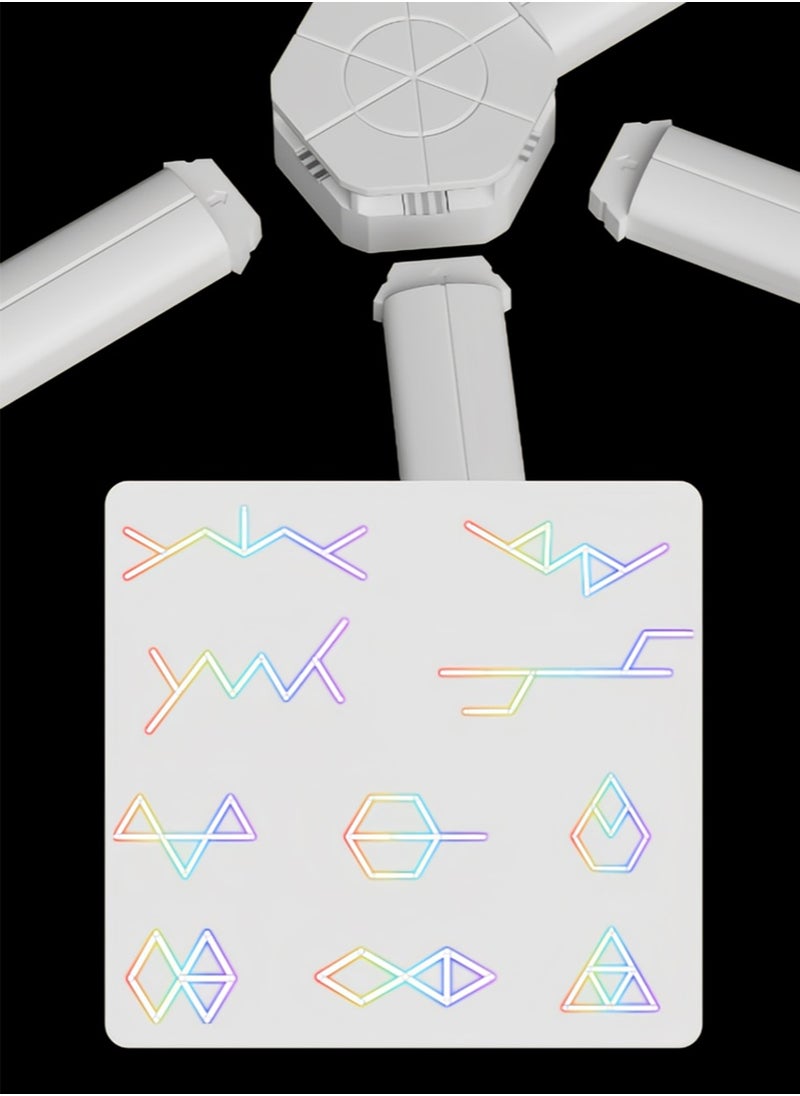 Abedi - [Home Color Magic Wand] White 9-strip Wi-Fi RGB smart light strip, 16 million colors to adjust, 40+ scenes to choose from, music synchronization, game room to bedroom to turn into a dream space in seconds - Image 1