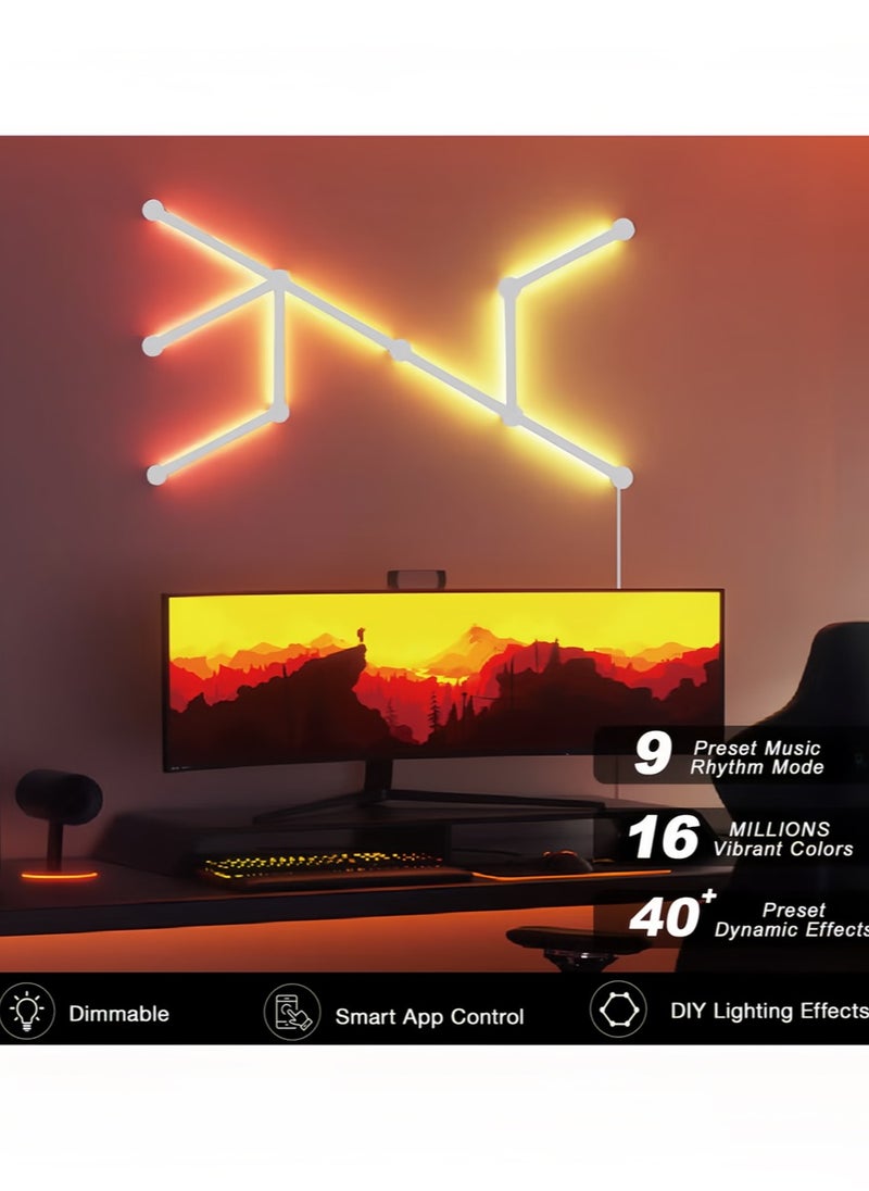 Abedi - [Home Color Magic Wand] White 9-strip Wi-Fi RGB smart light strip, 16 million colors to adjust, 40+ scenes to choose from, music synchronization, game room to bedroom to turn into a dream space in seconds - Image 1