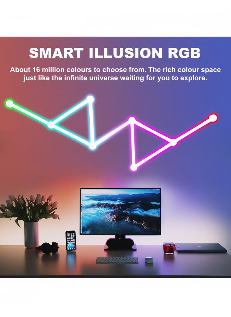 Abedi - [Home Color Magic Wand] White 9-strip Wi-Fi RGB smart light strip, 16 million colors to adjust, 40+ scenes to choose from, music synchronization, game room to bedroom to turn into a dream space in seconds - Image 1