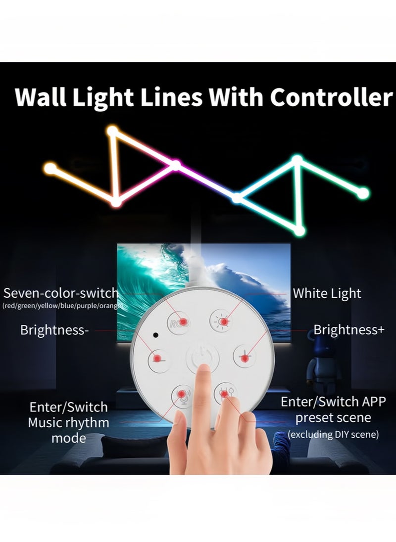 Abedi - [Home Color Magic Wand] White 9-strip Wi-Fi RGB smart light strip, 16 million colors to adjust, 40+ scenes to choose from, music synchronization, game room to bedroom to turn into a dream space in seconds - Image 1
