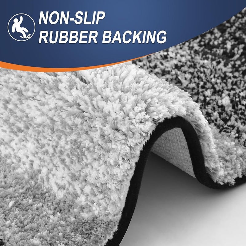 OLANLY Bathroom Rugs Mat 36x24, Extra Soft Absorbent Microfiber Bath Rugs, Rubber Backing, Quick Dry, Machine Washable Bath Mats for Bathroom Floor, Tub and Shower, Home Decor Accessories, Black - Image 4