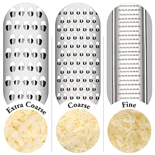 Cambom Lemon Zester Grater Three-piece Suit - Heavy Duty Kitchen Tool for Parmesan Cheese, Ginger, Garlic, Nutmeg, Chocolate, Vegetables，Fruits，Stainless Steel Grater Dishwasher Safe Black - Image 4