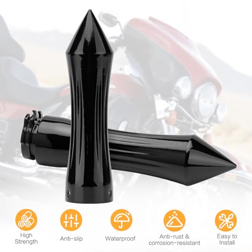 VG MOTO Motorcycle Hand Grips 1 Inch 25MM Handlebar Grip Throttle Non-Slip Universal Compatible with Harley Davidson Dyna Sportster 883 Road King Electra Glide Street Glide(Black-B) - Image 4