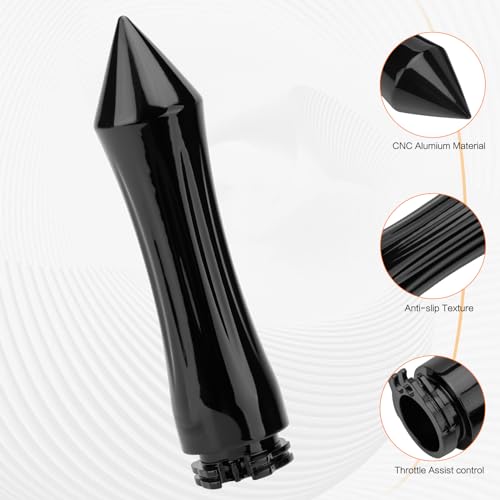 VG MOTO Motorcycle Hand Grips 1 Inch 25MM Handlebar Grip Throttle Non-Slip Universal Compatible with Harley Davidson Dyna Sportster 883 Road King Electra Glide Street Glide(Black-B) - Image 3