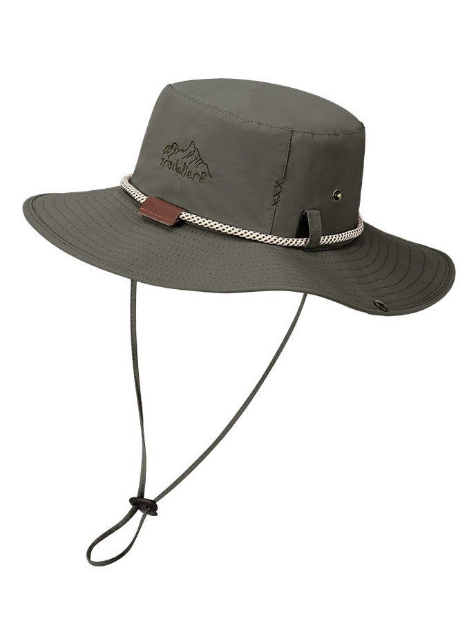 REXCHI Fisherman Hat Outdoor Mountaineering Hiking Sun Hat Sun Protection Fishing Anti-UV - Image 1