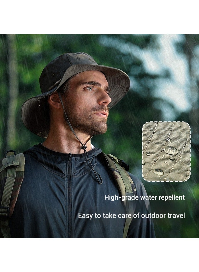 REXCHI Fisherman Hat Outdoor Mountaineering Hiking Sun Hat Sun Protection Fishing Anti-UV - Image 5