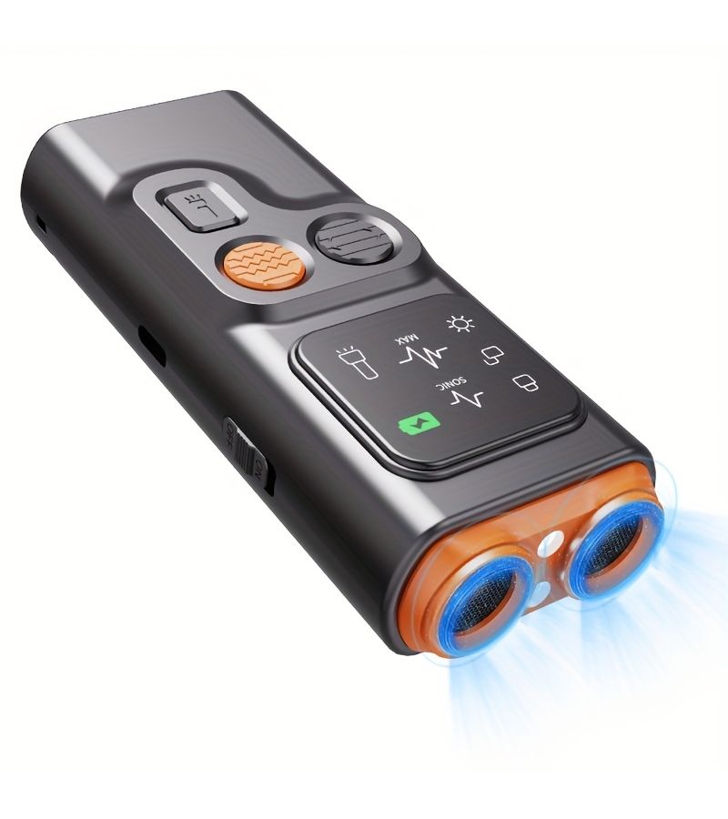 P7 Lighted Dual Head Dog Repeller Black Orange - Image 4