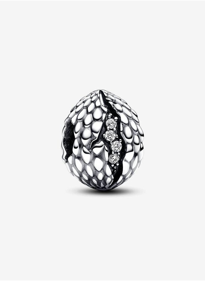Chomel - 925 Sterling Silver Game of Thrones Sparkling Dragon Egg Charm for Pandora Moments Women's Bracelet 792962C01 - Image 1