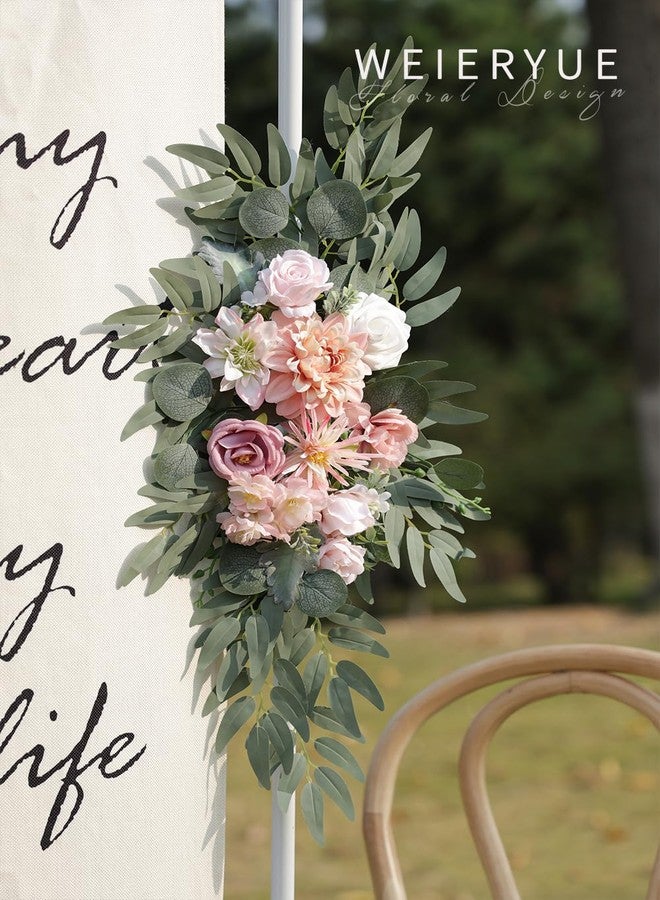 WEIERYUE Artificial Wedding Arch Flowers Kit(Pack of 2) for Wedding Arch, Bridal Shower, Ceremony and Reception Backdrop Decoration (Romantic Pink) - Image 5