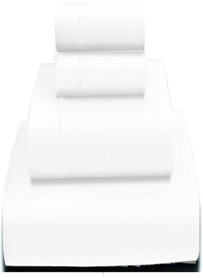 YRM Bedding's 100% Cotton Bedsheet 1200-TC Extra Soft White Flat Bedsheet for Queen Bed (92x102) with 2 Pillow Cases (18x28) - Image 4