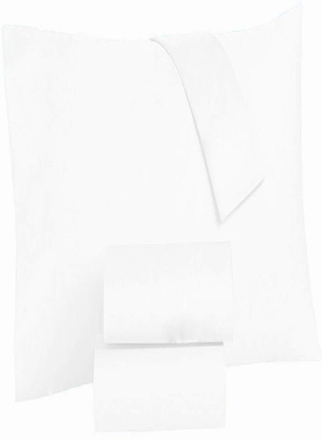 YRM Bedding's 100% Cotton Bedsheet 1200-TC Extra Soft White Flat Bedsheet for Queen Bed (92x102) with 2 Pillow Cases (18x28) - Image 3