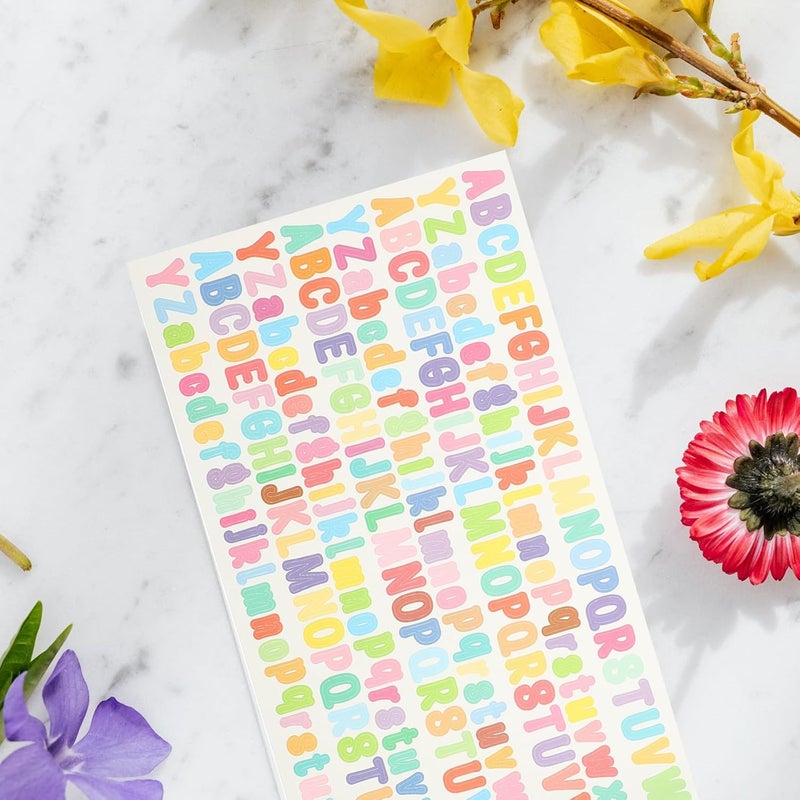 TIDTALEO Mini Colorful Alphabet Letter Stickers 0.5 Inch Self-Adhesive Waterproof DIY Scrapbooking Craft Supplies 10 Sheets for and Adults - Image 5