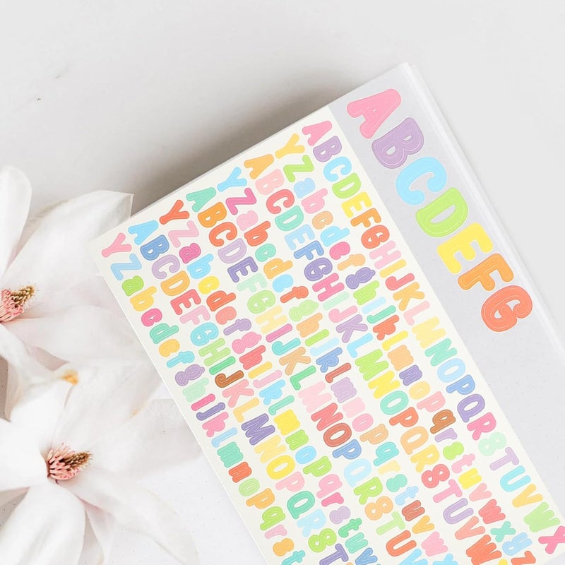 TIDTALEO Mini Colorful Alphabet Letter Stickers 0.5 Inch Self-Adhesive Waterproof DIY Scrapbooking Craft Supplies 10 Sheets for and Adults - Image 4