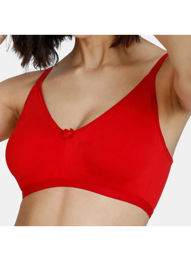 zivame Zivame Solid Support Bra with Hook and Eye Closure