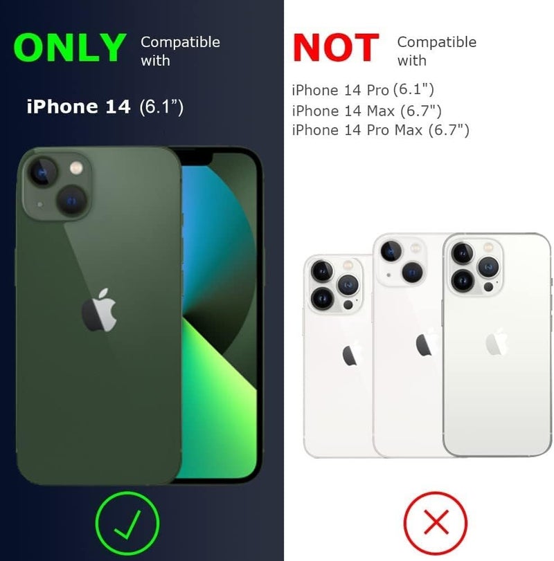 Mobistyle غطاء خلفي مصمم لجهاز آيفون 13 / آيفون 14 من السيليكون السائل الناعم، نحيف، واقي من الصدمات مع بطانة ميكروفايبر مضادة للخدش (سيليكون سائل أخضر) - Image 3