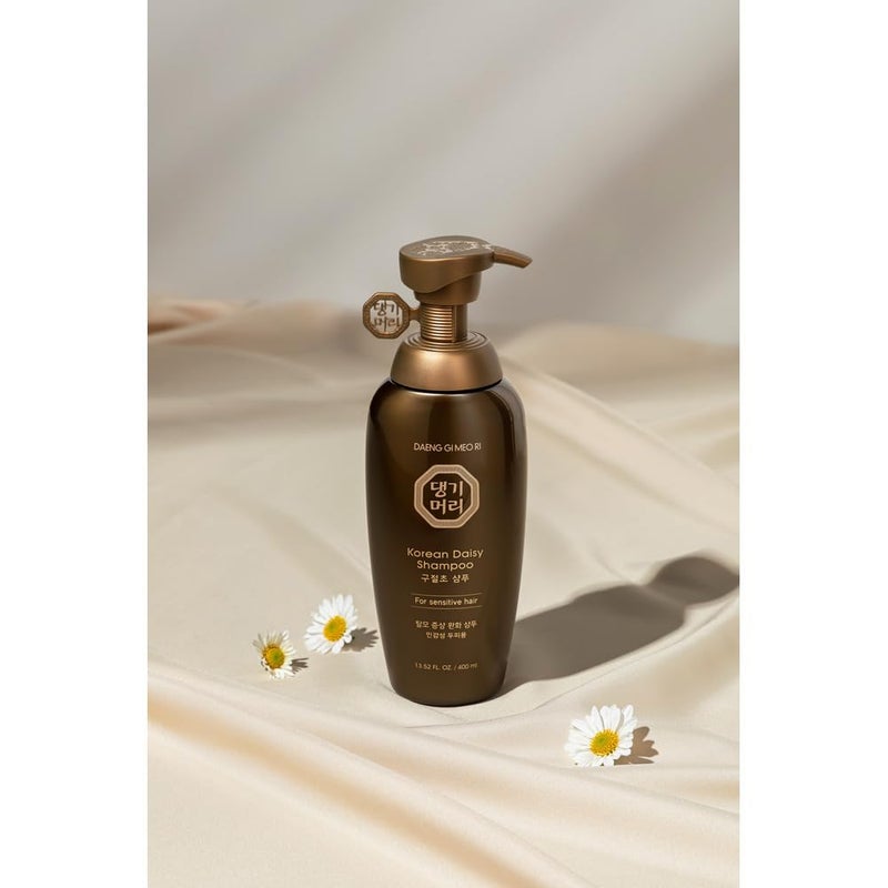 DAENG GI MEO RI - Korean Daisy Shampoo for Sensitive Hair - Gentle Scalp Care, Herbal Extracts, Soothing, Mild Formula, K-beauty Hair Wash (400ml / 13.5 fl. oz), êµ¬ì ˆì´ˆ - Image 4