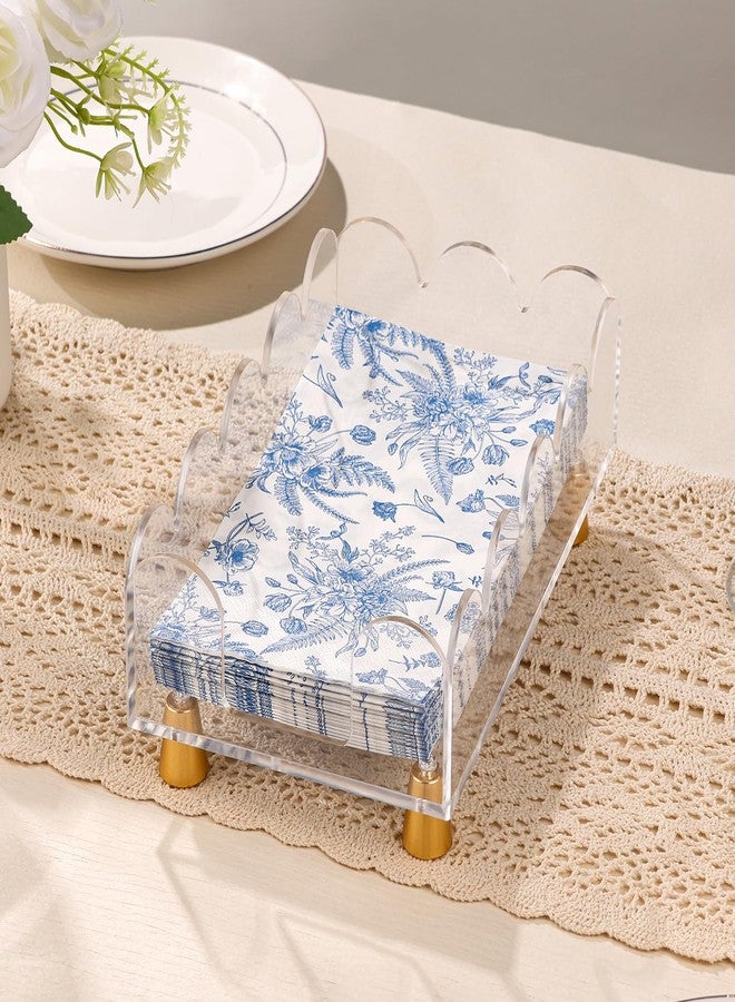 Hiitytin Acrylic Napkin Holder Clear Guest Towel Holder Tray for Bathroom Kitchen Hotel Disposable Paper Hand Towel Holder for Party Wedding, Rectangle - Image 5