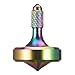 CHEETOP Exquisite Metal Spinning Top Nicely Machined Stainless Steel Desk Toy Perfect Balance Spin Time for Over 7 Mins Waste Time Efficiently Easy to Work Small Diameter 20mm Iridescent - Image 2