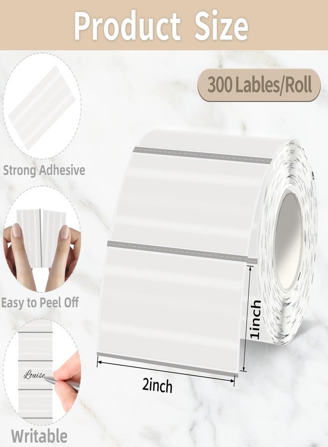 Starboling 2x1 Clear Thermal Labels,Address Barcode Self-Adhesive Thermal Printer Stickers for Logo Design,Name/Price Tag,Address - Image 2