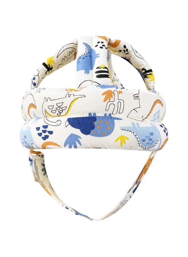 REFLYAWAY Baby Head Protector Baby Helmet for Crawling Walking, No Bumps Safety Head Adjustable Protective Cap for Walking, Playing - Blue Dinosaur - Image 1