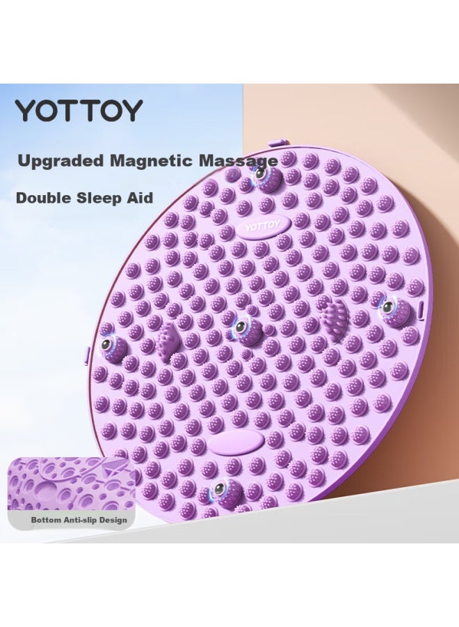 YOTTOY Acupressure Foot Massage Mat For Traditional Chinese Medicine, Slow Jogging Foot Pad For Stationary Use, Foot Sole Cushion For Running, 55cm, Starry Purple  - Image 2