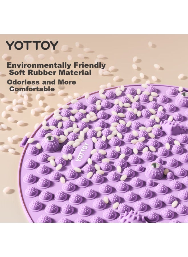 YOTTOY Acupressure Foot Massage Mat For Traditional Chinese Medicine, Slow Jogging Foot Pad For Stationary Use, Foot Sole Cushion For Running, 55cm, Starry Purple  - Image 3