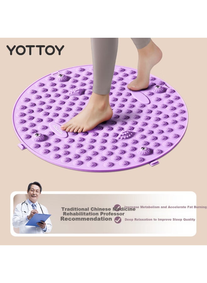 YOTTOY Acupressure Foot Massage Mat For Traditional Chinese Medicine, Slow Jogging Foot Pad For Stationary Use, Foot Sole Cushion For Running, 55cm, Starry Purple  - Image 4